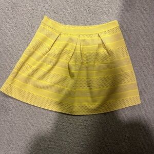 Blue Rain Yellow A-Line Skirt